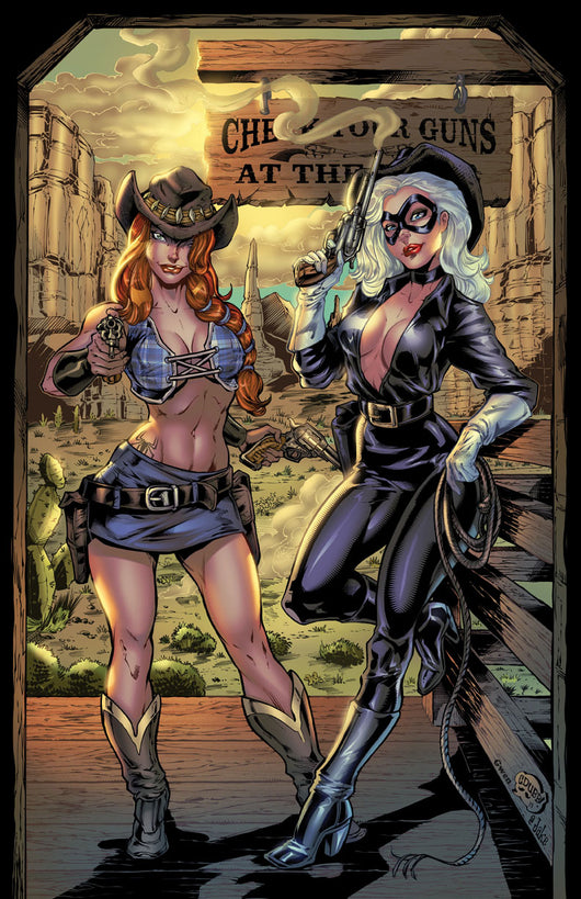 Cowgirl Cuties: MJ & Black Cat Print