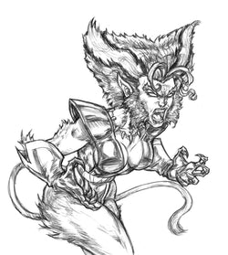 Feral (X-force) - Original Pencils