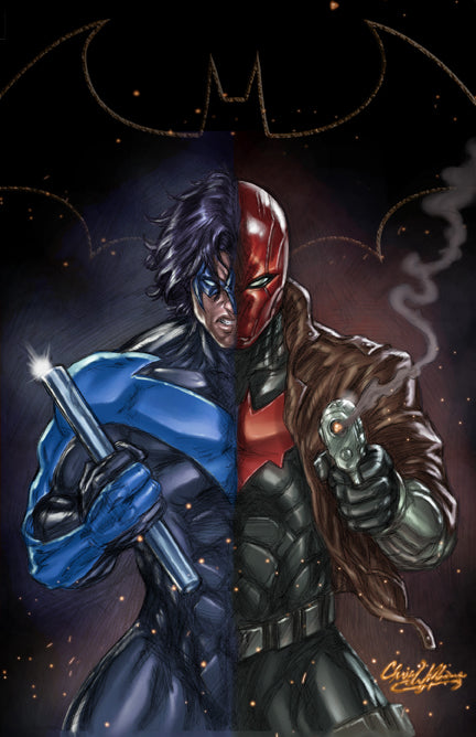 Nightwing V Redhood Print - 11x17